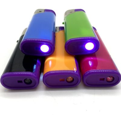 Customized Request Electronic Disposable Windproof Lighter with LED From Customization