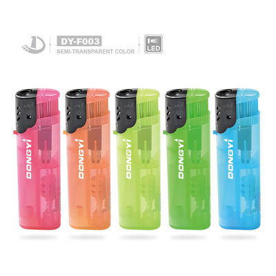 Plastic Refillable Windproof Lighter with LED Lamp Refillable and LED Lamp Included