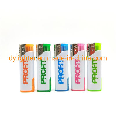 Refillable Advertising Dongyi LED Lighter F002 Windproof Lighter with Customized Logo