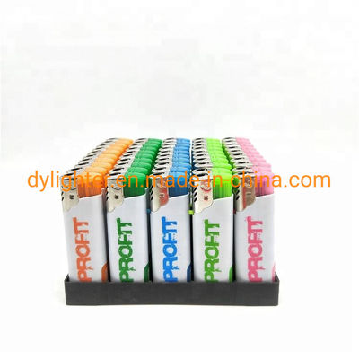 Refillable Advertising Dongyi LED Lighter F002 Windproof Lighter with Customized Logo