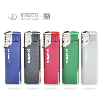 Plastic Windproof Cigarette Lighter with LED Semi-Transparent Color and LED Light