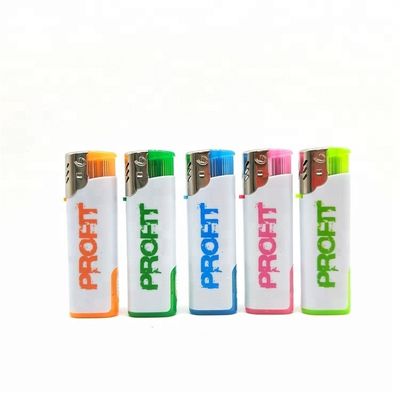 Men's Gift Dy-F003 Electronic LED Lamp Refillable Windproof Gas Lighter Customization