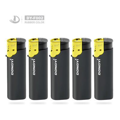 DY-F002 Torch Flame Windproof Plastic Butane Gas Lighter OEM