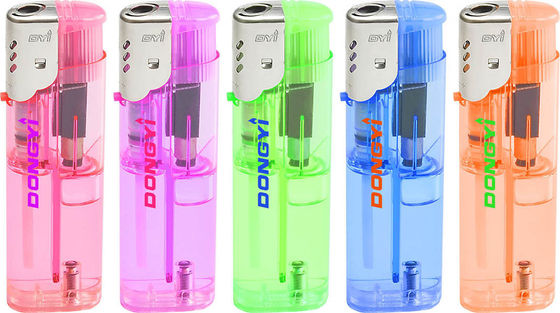 DY-F002 Torch Flame Windproof Plastic Butane Gas Lighter OEM
