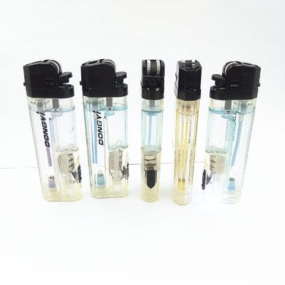 Flint Gas Lighter With LED Light Dy-F6 LED 80*23.6*11.8mm Kitchen LED Lighter
