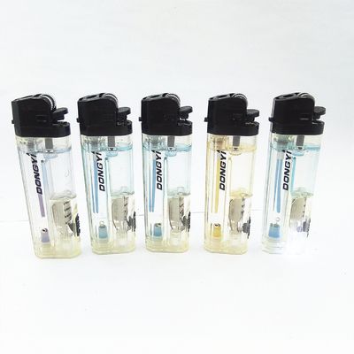 Flint Gas Lighter With LED Light Dy-F6 LED 80*23.6*11.8mm Kitchen LED Lighter
