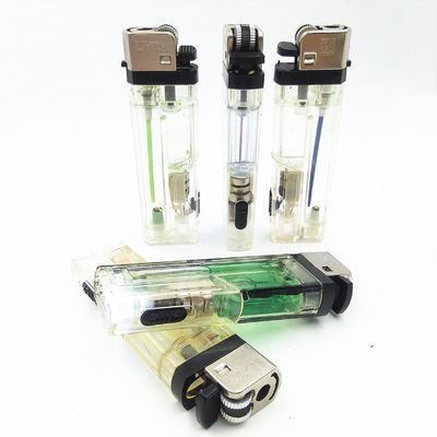 Flint Gas Lighter With LED Light Dy-F6 LED 80*23.6*11.8mm Kitchen LED Lighter