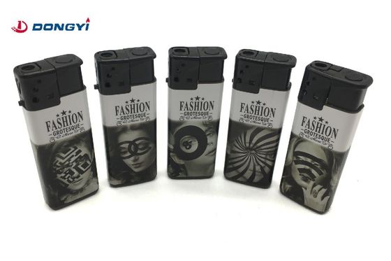 Customized Colorful Label Fashionable Cigarette Lighter for European and American Model NO. DY-F007 Plastic