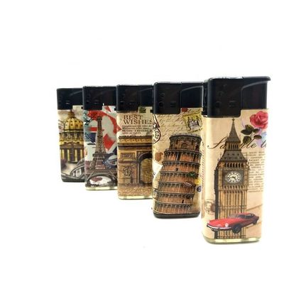 Customized Logo Portable Disposable Plastic Windproof Cigarette Lighter for Outdoor