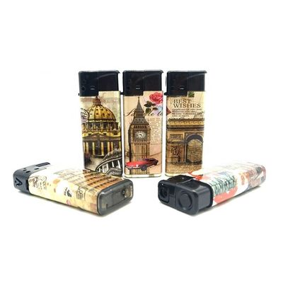 Customized Logo Portable Disposable Plastic Windproof Cigarette Lighter for Outdoor