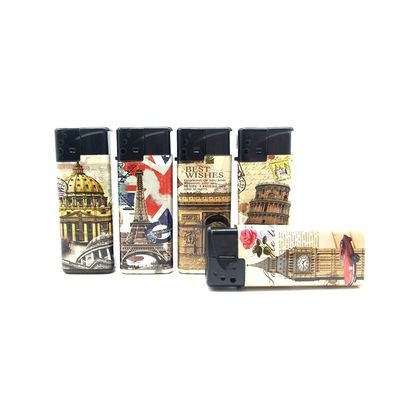 Customized Logo Portable Disposable Plastic Windproof Cigarette Lighter for Outdoor