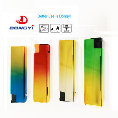 Plastic Windproof Refillable Electric Gas Lighter with Colorful Ironclad Rechargeable
