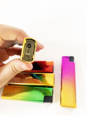 Plastic Windproof Refillable Electric Gas Lighter with Colorful Ironclad Rechargeable