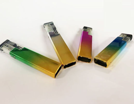 Plastic Windproof Refillable Electric Gas Lighter with Colorful Ironclad Rechargeable
