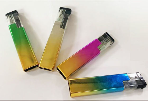 Plastic Windproof Refillable Electric Gas Lighter with Colorful Ironclad Rechargeable