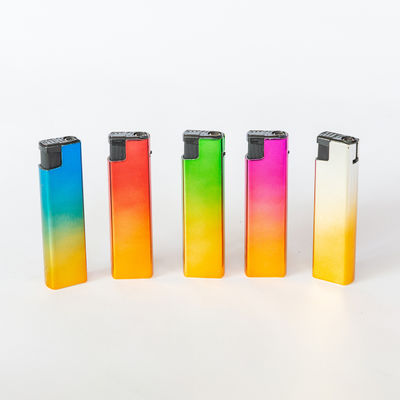Custom Logo Gas Lighters Plastic Windproof Refillable Smoking Lighter 80.4*22*11.3mm