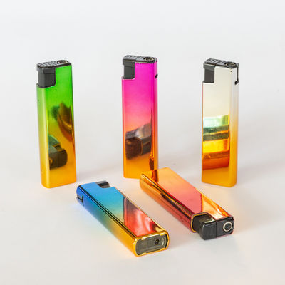 Custom Logo Gas Lighters Plastic Windproof Refillable Smoking Lighter 80.4*22*11.3mm