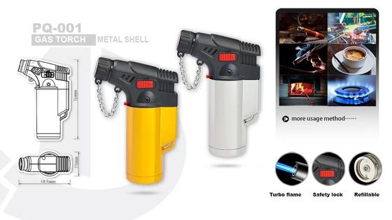 Customized Request US 0.01/Piece Samples Request Sample Dy-Pq001 Refillable Torch Lighter