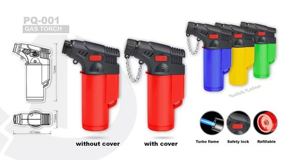 Customized Request US 0.01/Piece Samples Request Sample Dy-Pq001 Refillable Torch Lighter