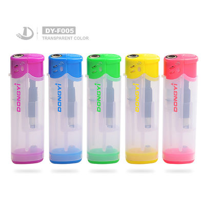 Plastic Windproof Cigarette Lighter 7.85*2.39*1.38CM Refillable Stable Model NO. DY-F005