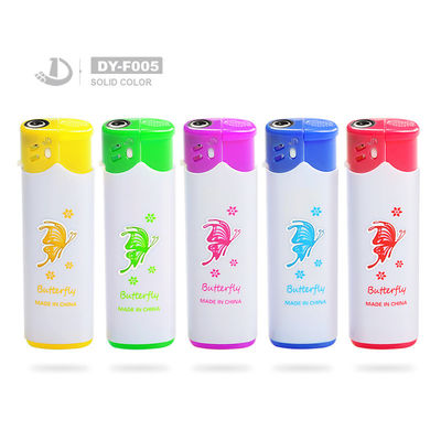 Plastic Windproof Cigarette Lighter 7.85*2.39*1.38CM Refillable Stable Model NO. DY-F005