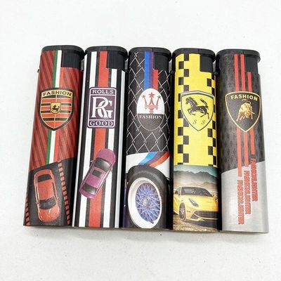 Electric Lighter Refillable Label Cigarette Lighter Model NO. DY-F028 7.88*2.1*1.1CM