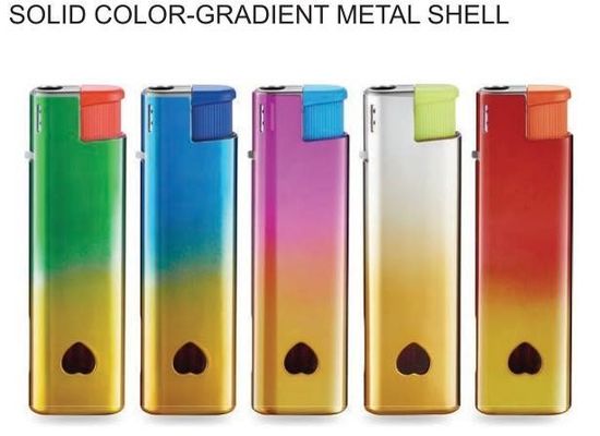 Europe Standard Refillable Disposable Metal Gold Electronic Gas Lighter for Cigarette