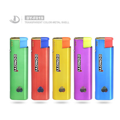 Europe Standard Refillable Disposable Metal Gold Electronic Gas Lighter for Cigarette