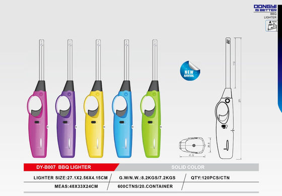 Electronic Promotion Gift Refillable Butane BBQ Kitchen Lighter with Initial Payment