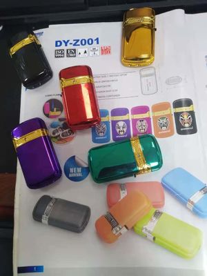 Plastic Material Newest Style Flip Turbo Flame Piezo Windproof Refillable Gas Lighter