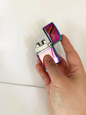 Metal USB Double Arc Charging Waterproof Electronic Cigarette Lighter in Five Colors