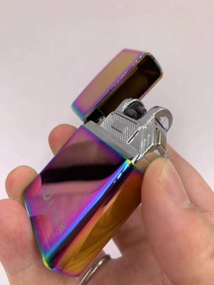 Metal USB Double Arc Charging Waterproof Electronic Cigarette Lighter in Five Colors