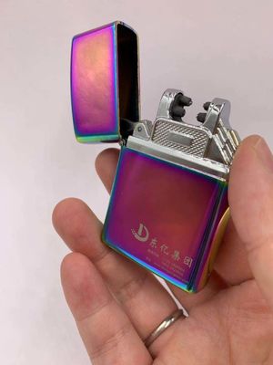 Metal USB Double Arc Charging Waterproof Electronic Cigarette Lighter in Five Colors