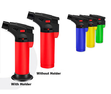 Flint Function Adjustable Windproof Butane Gas Micro Jet Torch Cigar Lighter for Safe