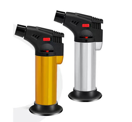 Flint Function Adjustable Windproof Butane Gas Micro Jet Torch Cigar Lighter for Safe