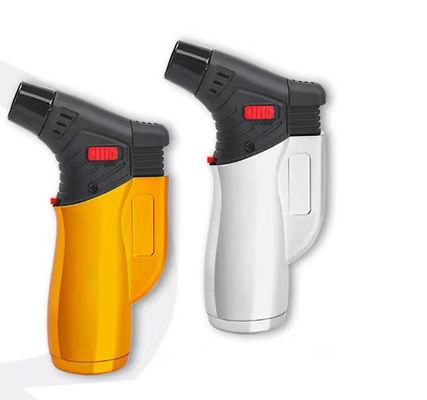 Refillable Butane Gas BBQ Torch Cigar Lighter with Punch Cutter Portable and Jet Flame